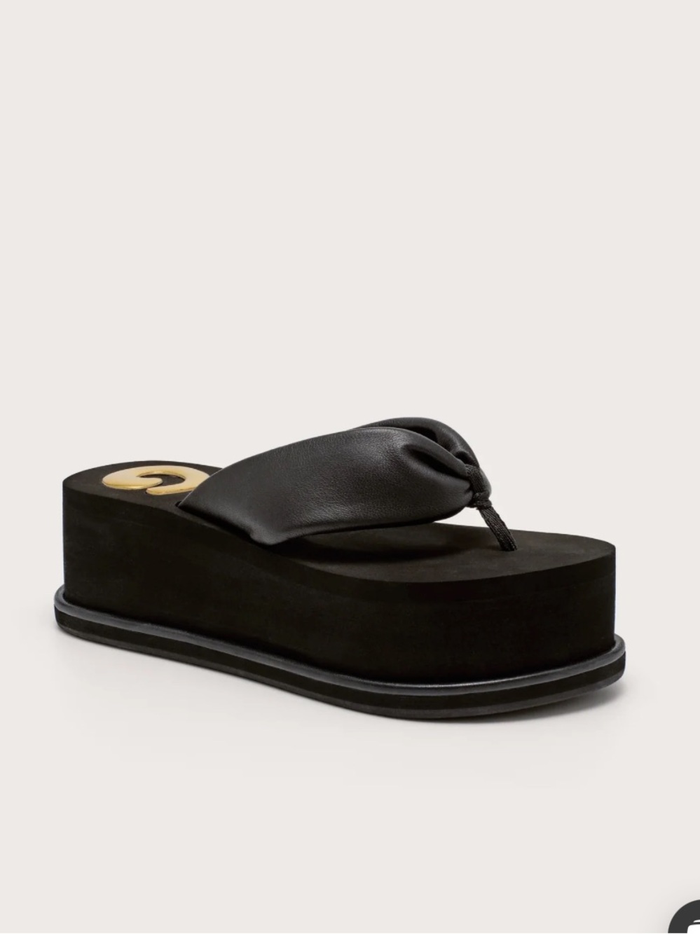Cult Gaia CG Platform Flip Flop Thong Sandal Black Size 36 / 6